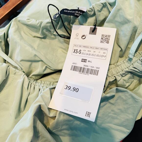 NEW! Zara Crop Blouse Ruffle Top Strap Tie - S / XS - Picture 5 of 5